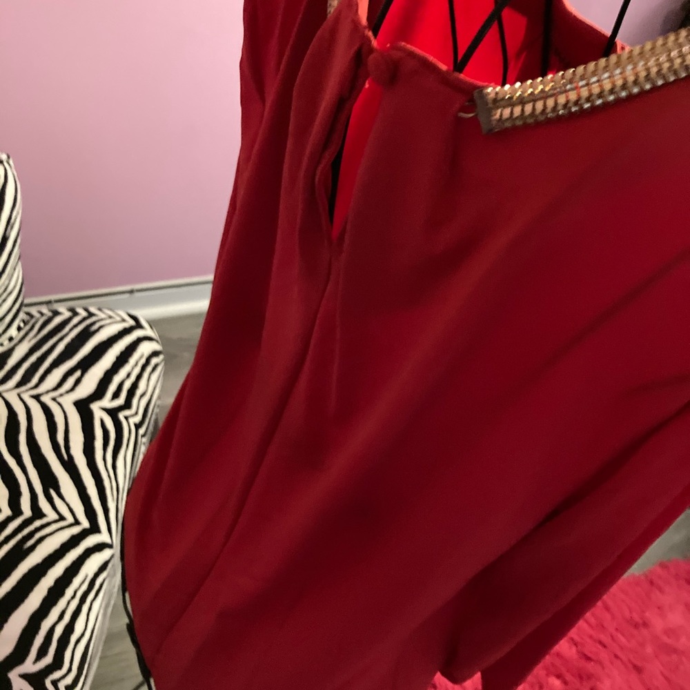 Red and Gold Blouse